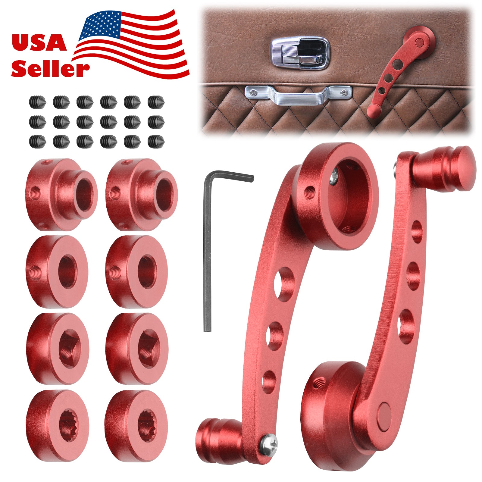 1 Pair Universal Window Winder Kit Crank Door Glas... – Vicedeal