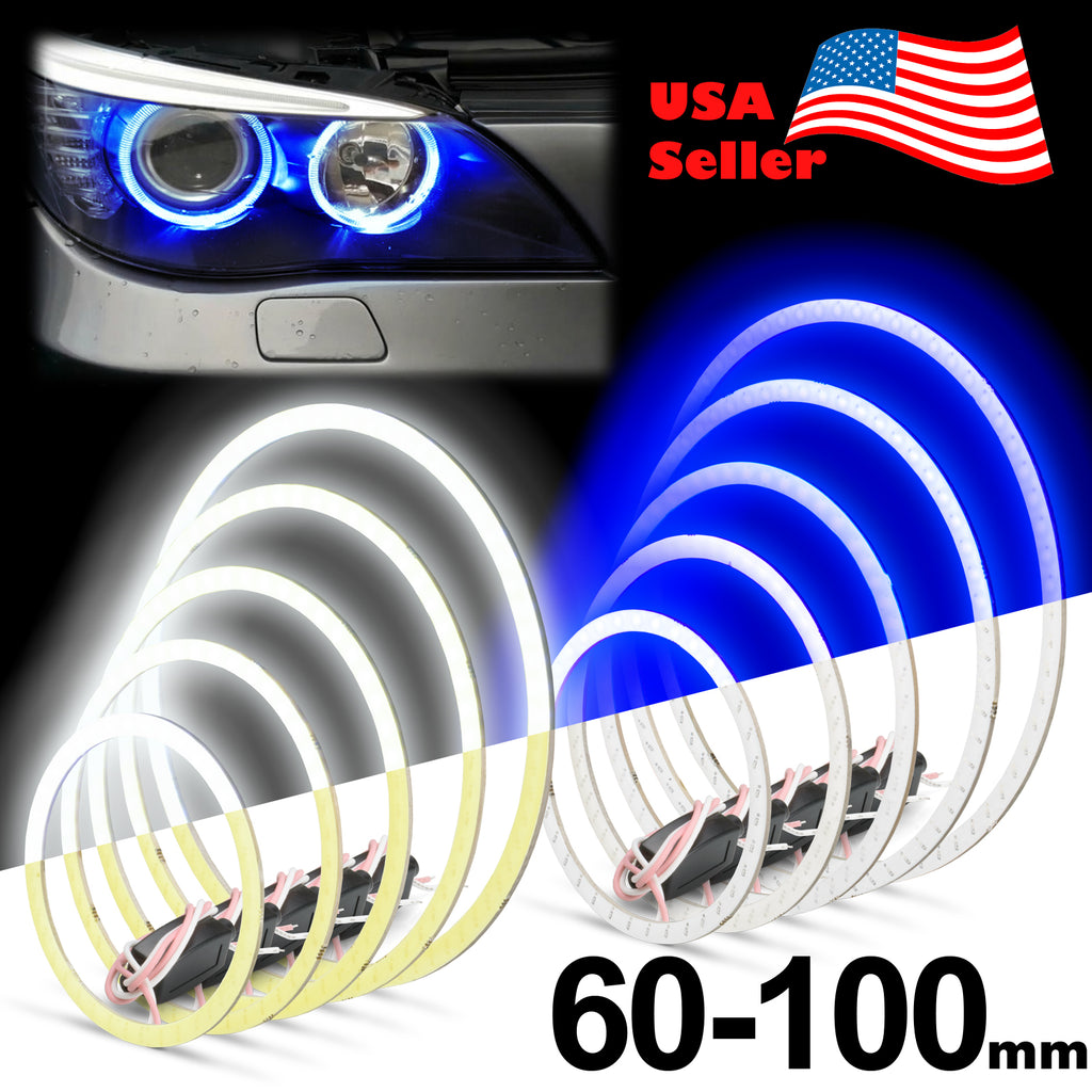 AUTO MT 7-COLOR CHOICE 60MM CAR BIKE DRL Daytime Running Light Angle Eyes  Led Ring
