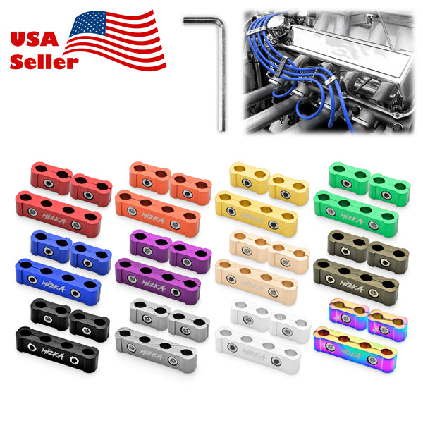 3pc Aluminum Spark Plug Wire Separator (Black / Blue / Bronze / Champagne Gold / Gold / Gray / Green / Neo Chrome / Orange / Purple / Red / Silver)