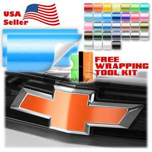 2pcs 5'x10' Matte Metallic Satin Pearl Chevy Emblem Bowtie Overlay Vin – EzAuto Wrap