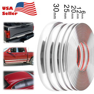 Chrome Car Truck Decorative Edge Tape Molding Trim Strip Protector (6mm / 12mm / 20mm / 25mm / 30mm)