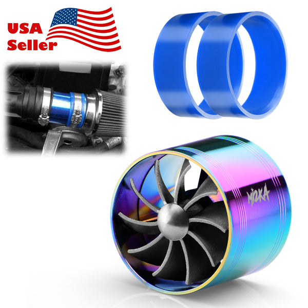 Turbine Air Intake Single Fan System 2.5"-3.0" (Black / Blue / Neo Chrome / Red / Silver)