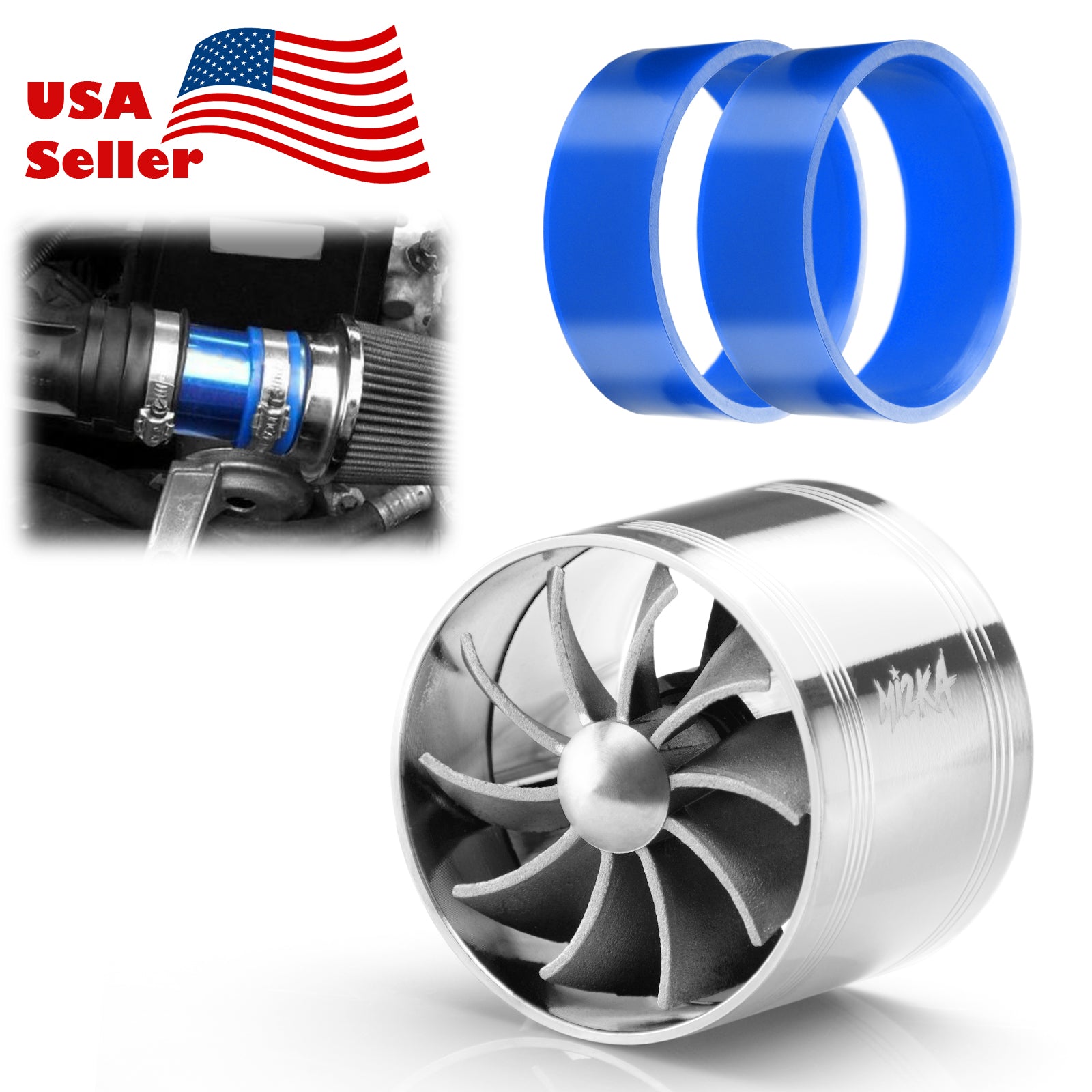 Intake Turbine Turbonator Intake Dual Propeller Fan - Fuel Saver - Foto 13