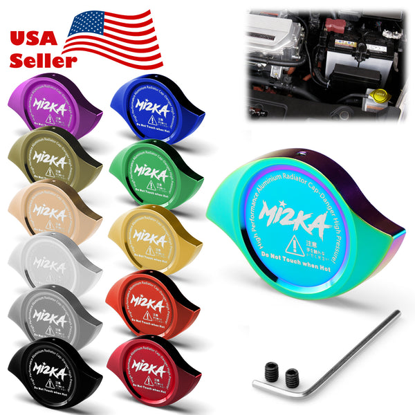 Billet Aluminum Radiator Cap (Blue / Bronze / Champagne Gold / Gold / Green / Gunmetal Gray / Neo Chrome / Orange / Purple / Red / Silver)