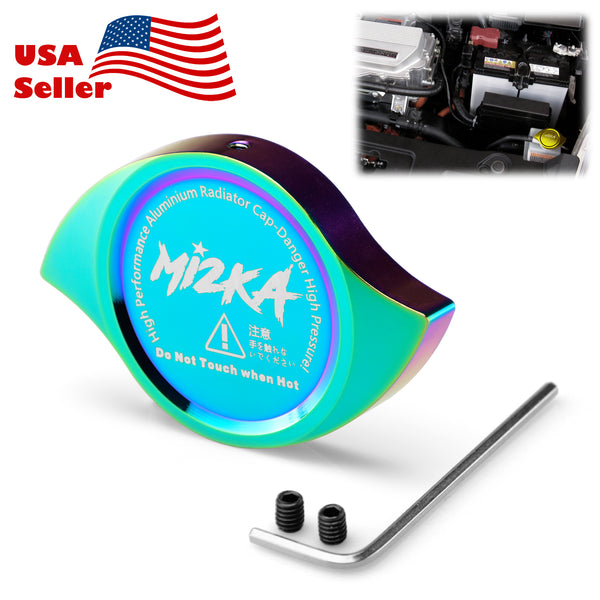 Billet Aluminum Radiator Cap (Blue / Bronze / Champagne Gold / Gold / Green / Gunmetal Gray / Neo Chrome / Orange / Purple / Red / Silver)