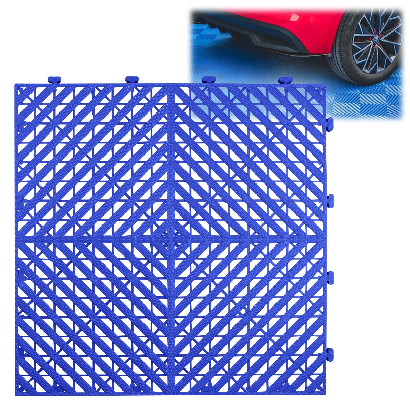 Polypropylene Plastic Tile Pack of 42 Pieces (Black / Blue / Gray / Green / Orange / Red / Yellow)