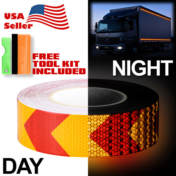 Reflective Safety Arrow Tape 2 Inches x 120 Feet