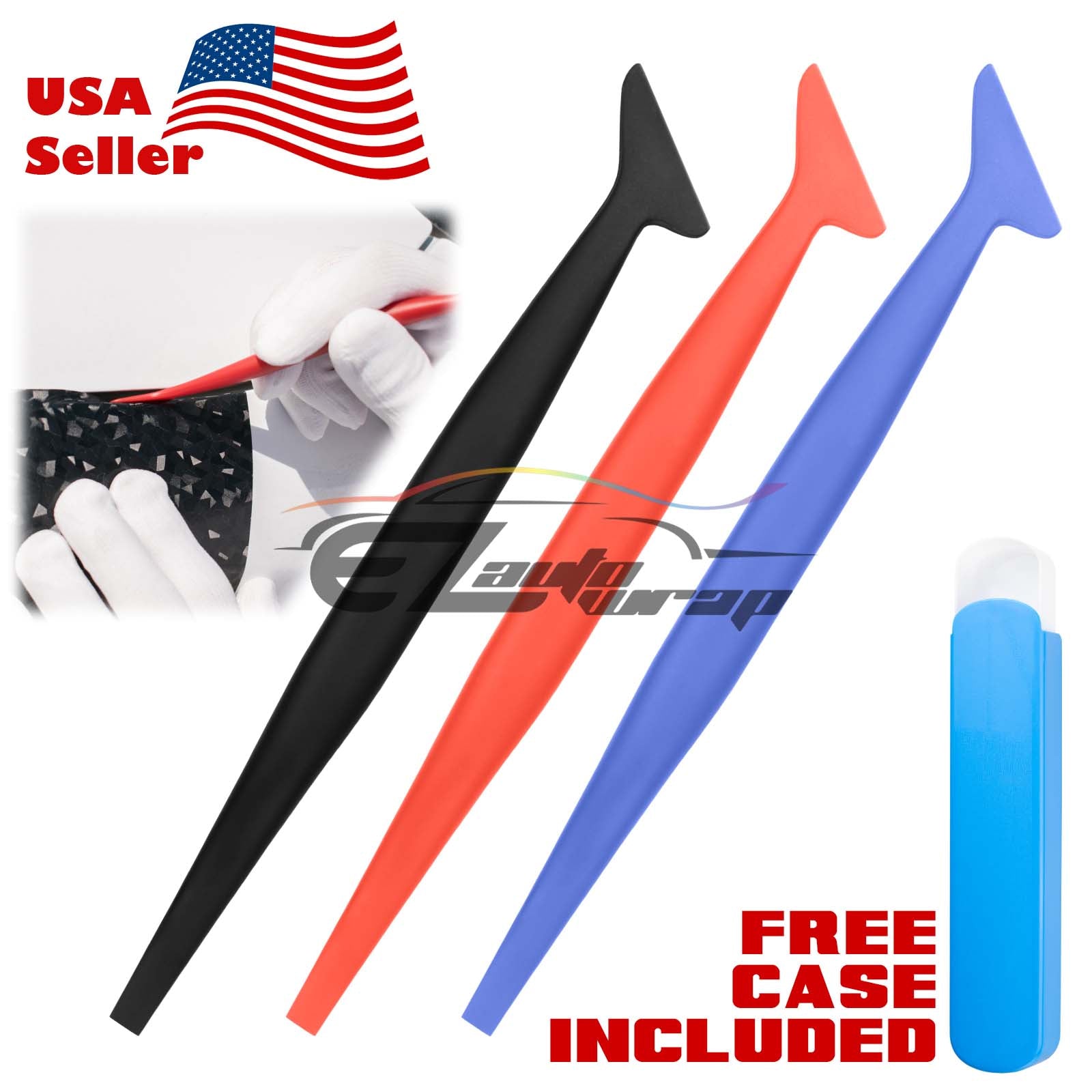 3pcs Tuck Tool Micro Squeegee Hard Medium Soft