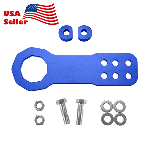 2.5" 10 mm Aluminum Front Bumper Tow Hook (Black / Blue / Gold / Neo Chrome / Purple / Red / Silver)