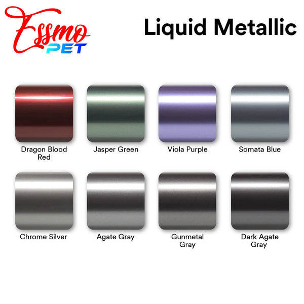 PET Liquid Metallic Gunmetal Gray Vinyl Wrap