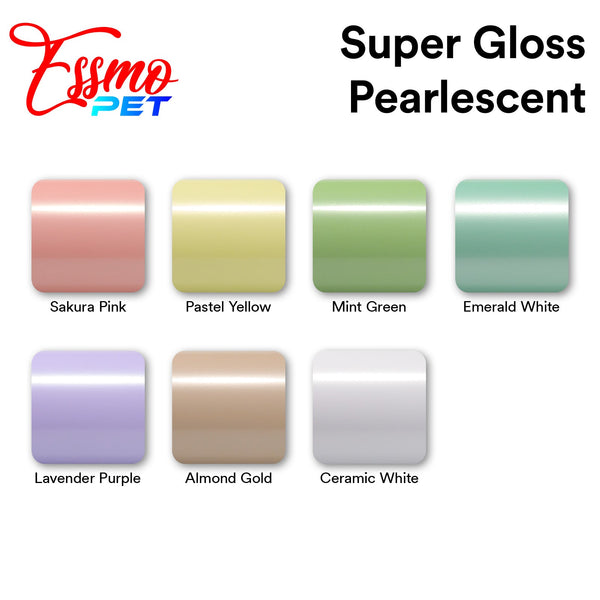 PET Super Gloss Pearlescent Pastel Yellow Vinyl Wrap