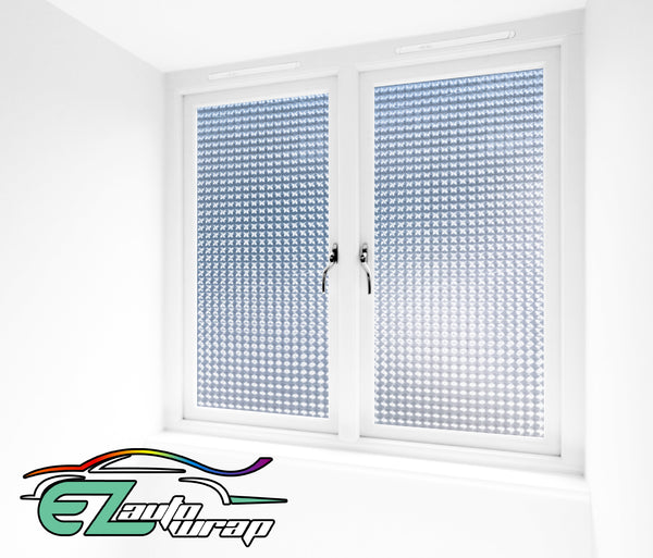 Frosted Film Cat Eye Style Clear Glass Window
