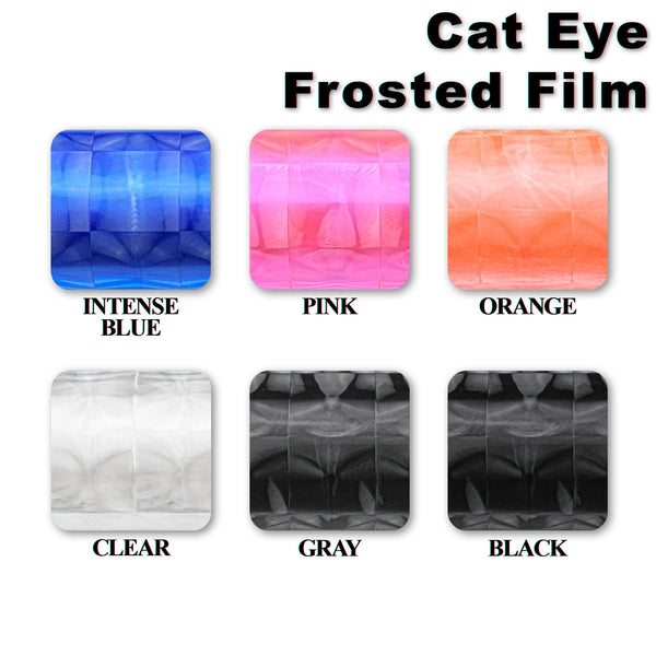 Frosted Film Cat Eye Style Intense Blue Glass Window