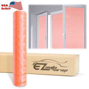 Frosted Film Cat Eye Style Orange Glass Window