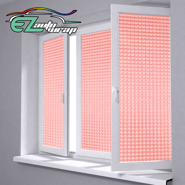 Frosted Film Cat Eye Style Orange Glass Window