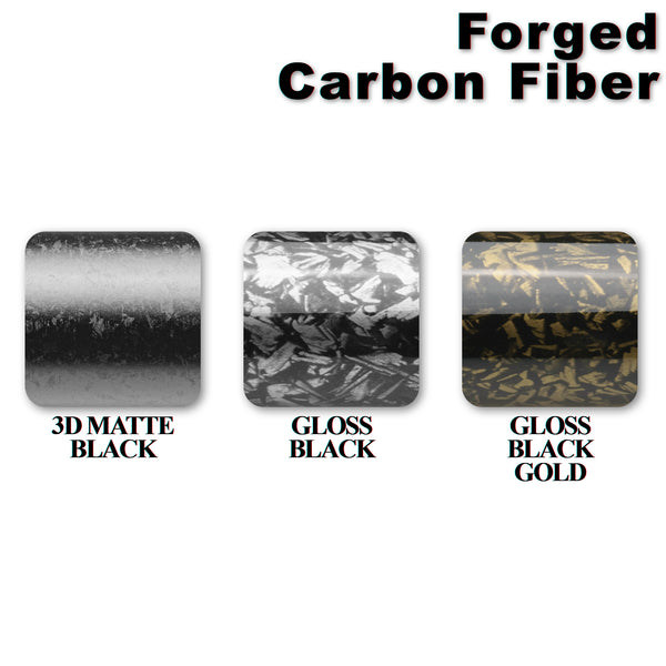 Forged Gloss Black Gold Carbon Fiber Textured Vinyl Wrap