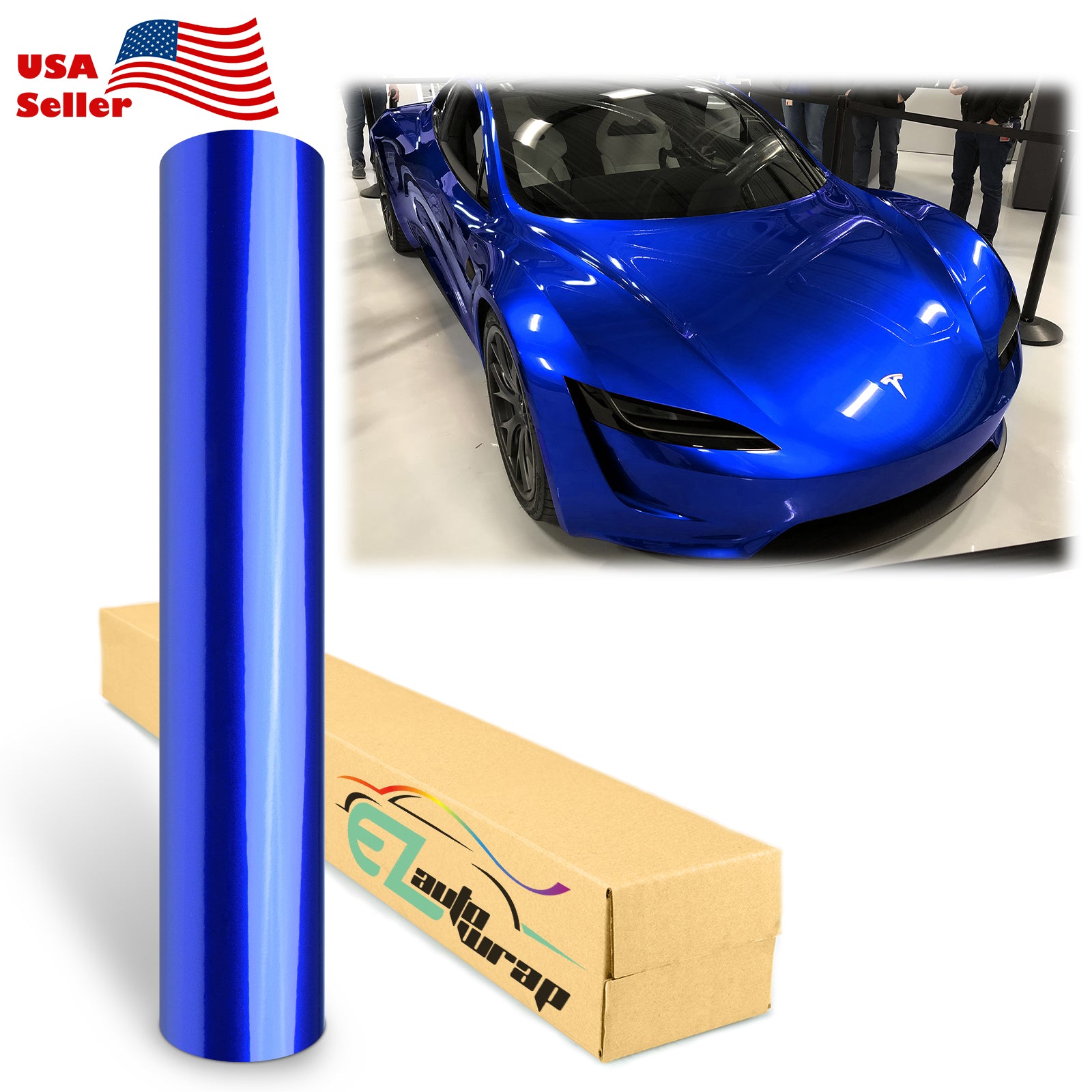 Gloss Metallic Royal Blue Vinyl Wrap