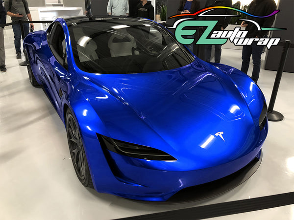 Gloss Metallic Royal Blue Vinyl Wrap