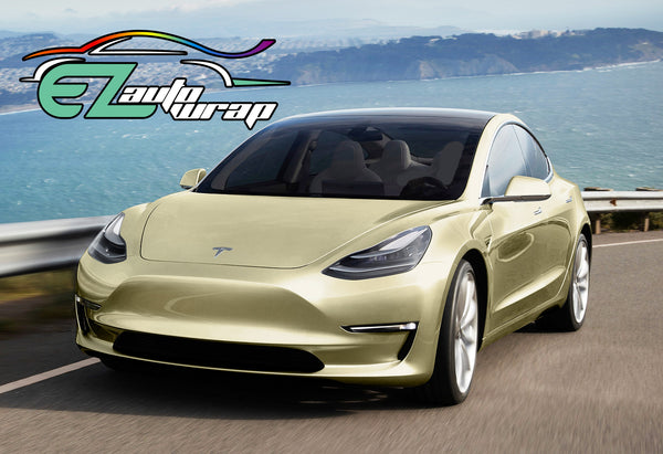 Gloss Metallic Champagne Gold Vinyl Wrap