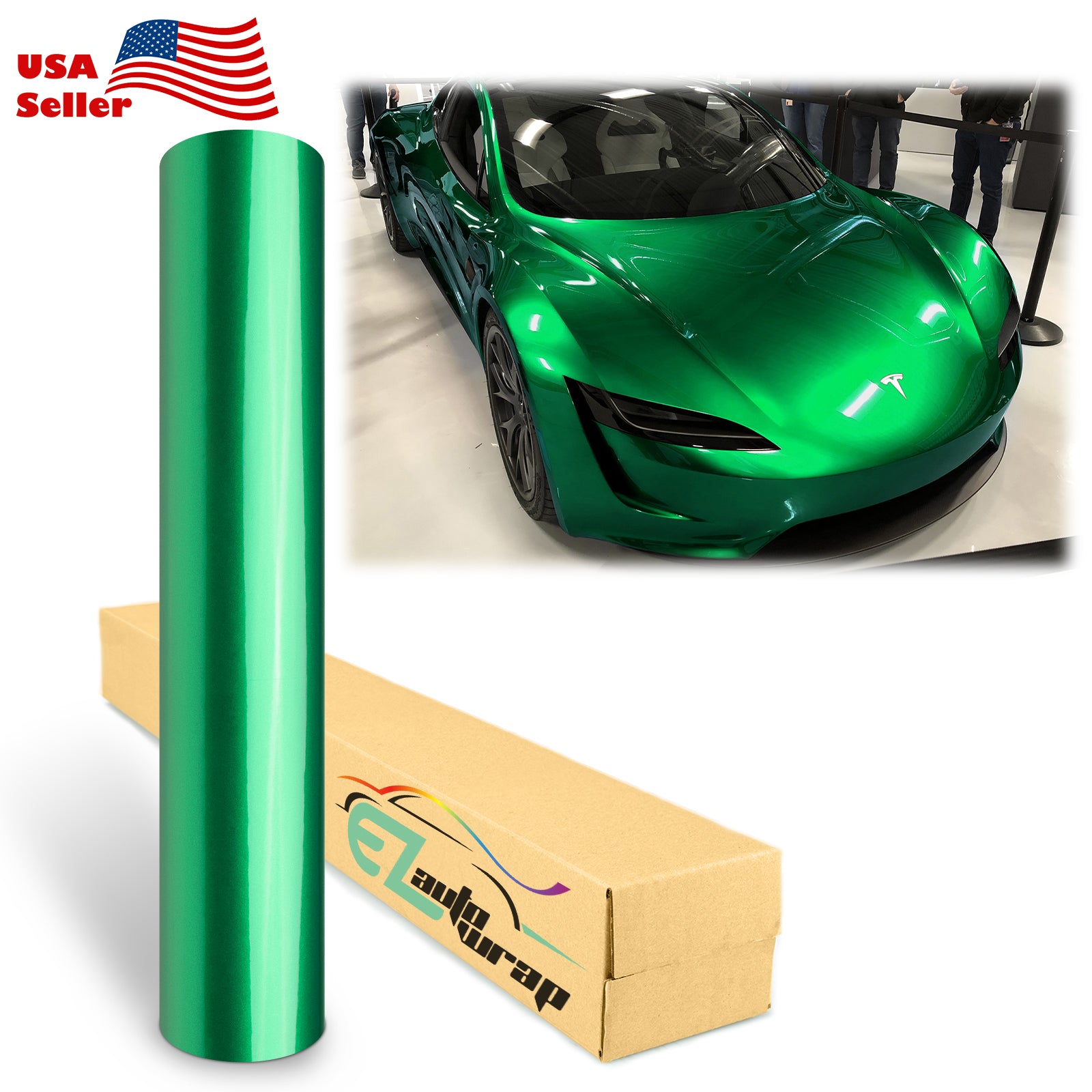 Gloss Metallic Green Vinyl Wrap