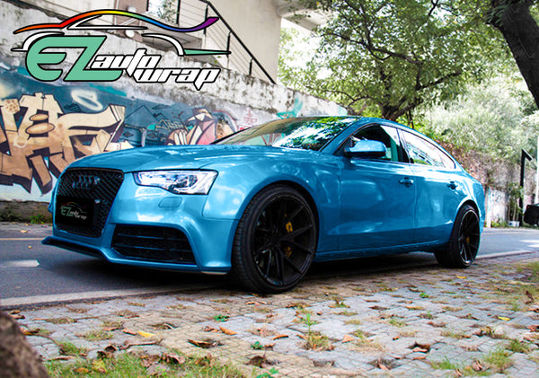 Gloss Metallic Light Blue Vinyl Wrap