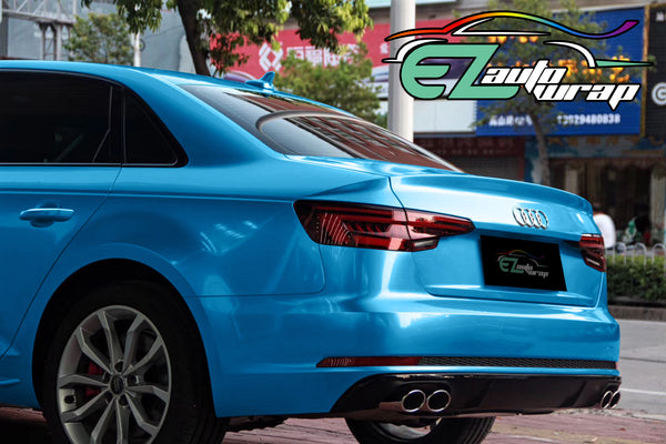 Gloss Metallic Light Blue Vinyl Wrap