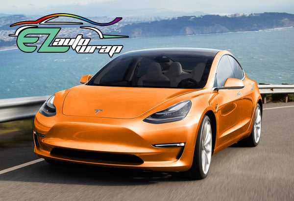 Gloss Metallic Orange Vinyl Wrap