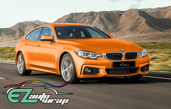 Gloss Metallic Orange Vinyl Wrap
