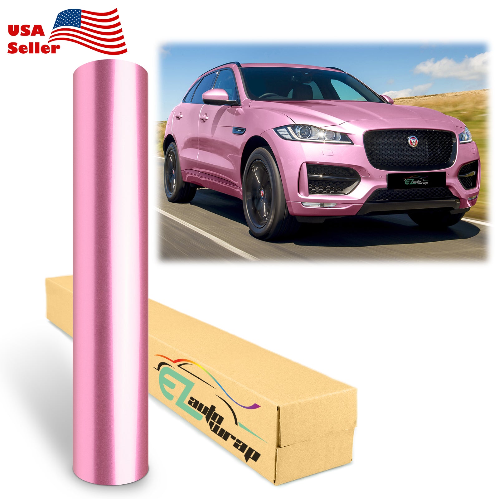 Gloss Metallic Pink Vinyl Wrap