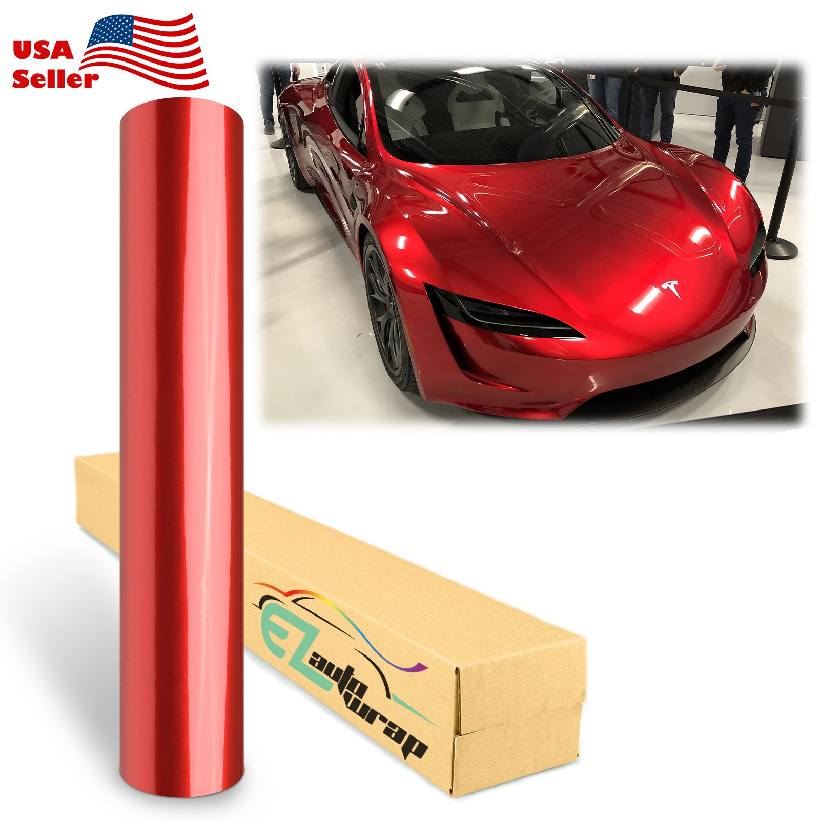 Gloss Metallic Red Vinyl Wrap