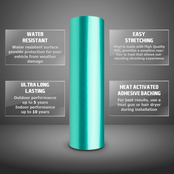 Gloss Metallic Light Blue Vinyl Wrap