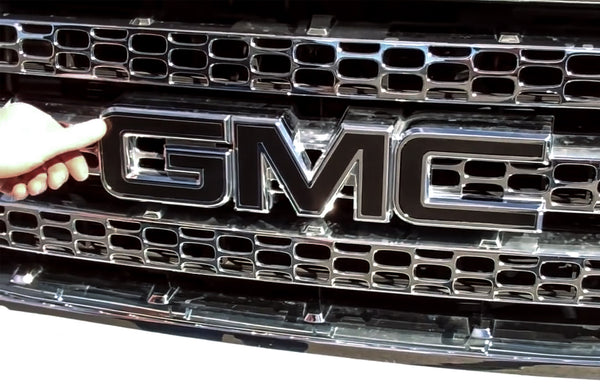 6pcs 4"x6" Ultra Matte GMC Emblem Overlay Vinyl Wrap
