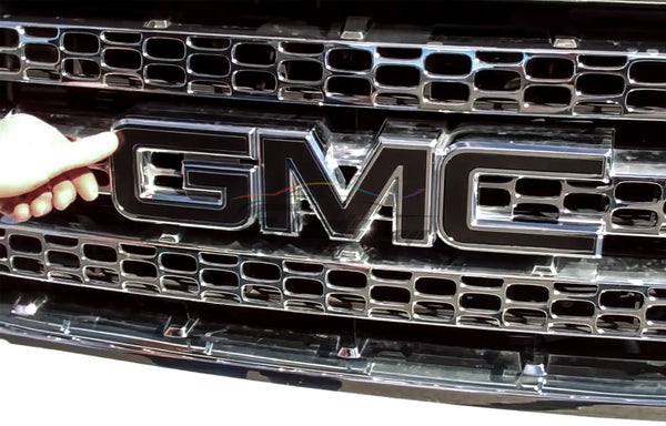 6pcs 4"x6" Matte GMC Emblem Overlay Vinyl Wrap
