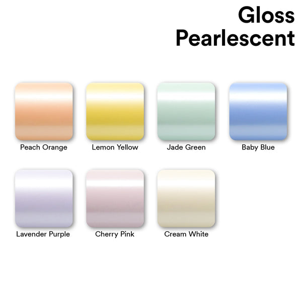 Gloss Pearlescent Cream White Vinyl Wrap