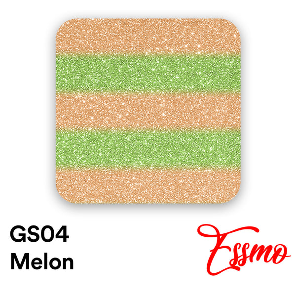 ESSMO™ Melon Glitter Stripes Heat Transfer Vinyl HTV GS04