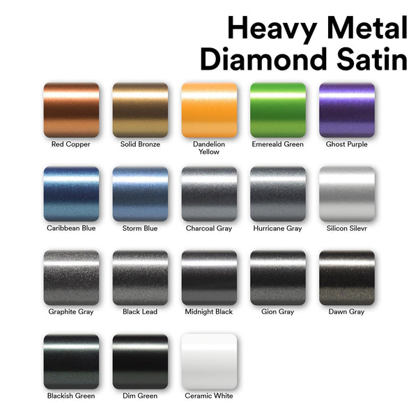 Heavy Metal Diamond Satin Silicon Silver Vinyl Wrap
