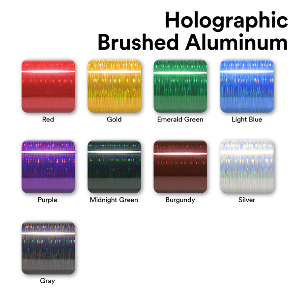 Holographic Brushed Aluminum Red Rainbow Vinyl Wrap