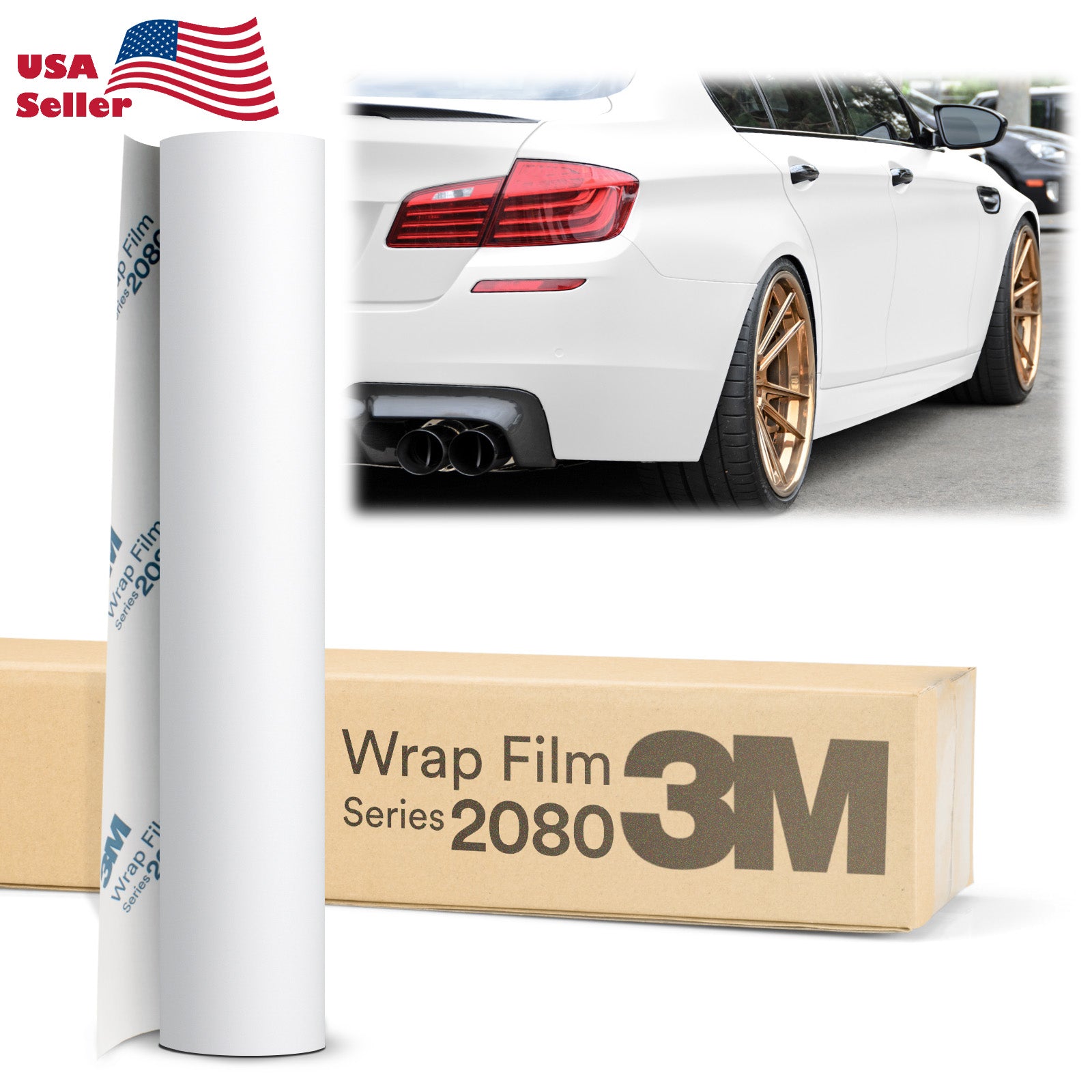  3M 2080 G10 Gloss White 5ft x 10ft (50 Sq/ft) Car Wrap Vinyl  Film : Automotive