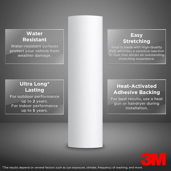Genuine 3M 2080 Series M10 Matte White Vinyl Wrap
