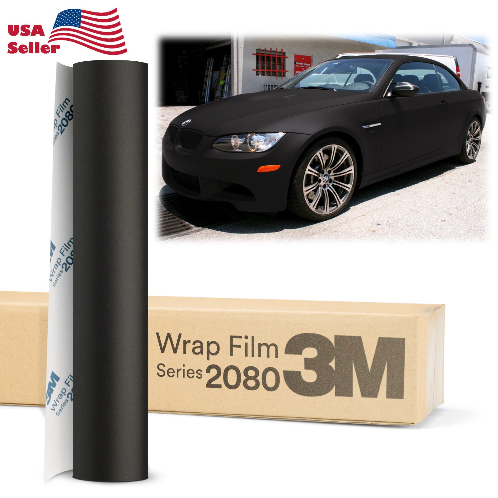 Genuine 3M 2080 Series M12 Matte Black Vinyl Wrap