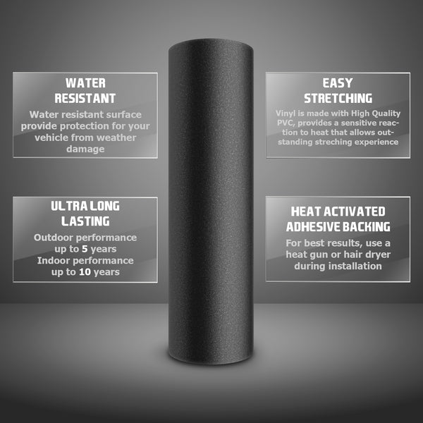 Genuine 3M 2080 Series M212 Matte Black Metallic Vinyl Wrap