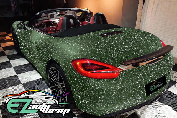 Matte Glitter Army Green Vinyl Wrap
