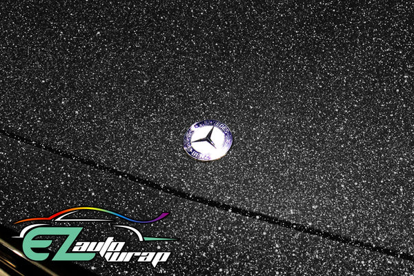 Matte Glitter Black Vinyl Wrap