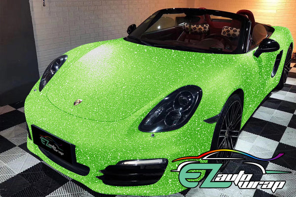 Matte Glitter Green Vinyl Wrap