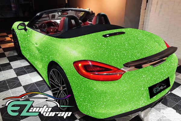 Matte Glitter Green Vinyl Wrap