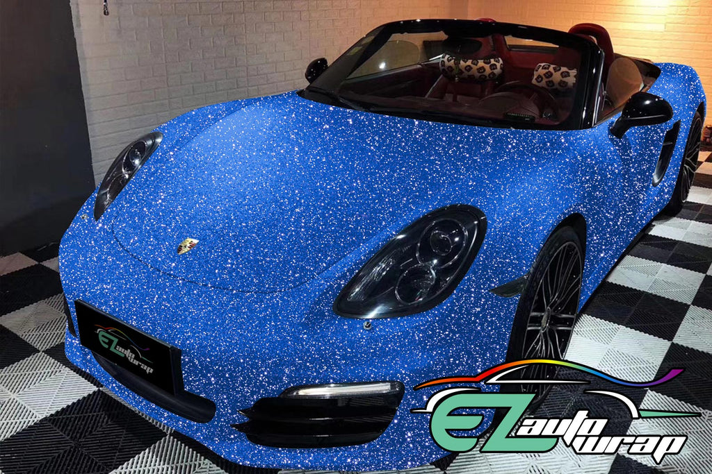 Gloss Diamond Glitter Light Blue Vinyl Wrap – EzAuto Wrap