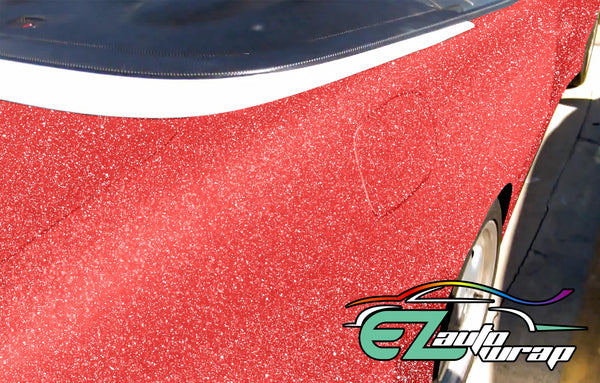 Matte Glitter Red Vinyl Wrap