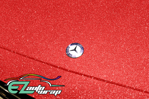 Matte Glitter Red Vinyl Wrap