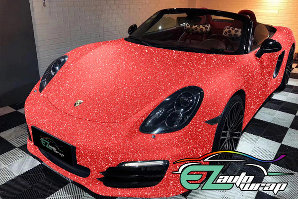 Matte Glitter Red Vinyl Wrap