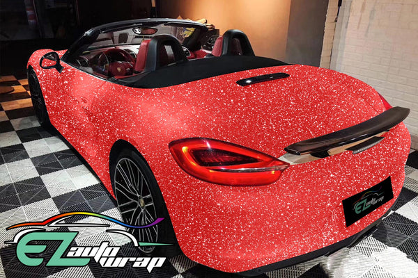 Matte Glitter Red Vinyl Wrap